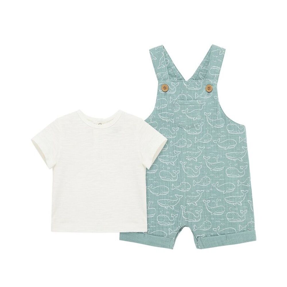 Little Me Baby-Boys  Whales Shortall Set